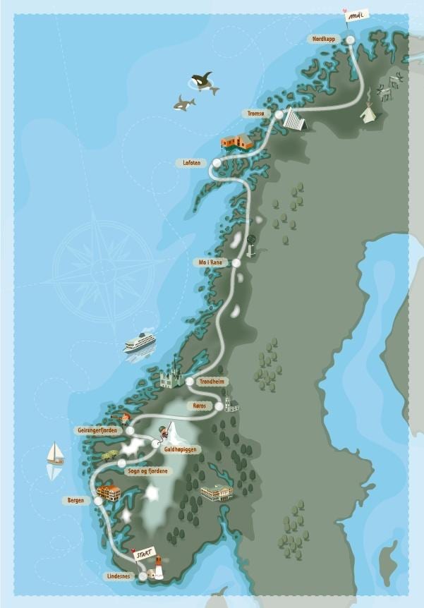 camping Noorwegen kaart