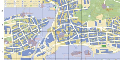 Alesund Noorwegen plattegrond van de stad
