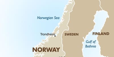Noorwegen kapitaal kaart