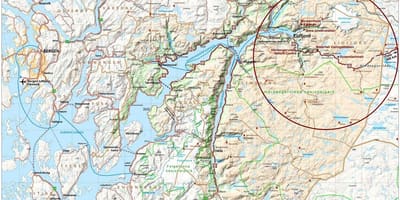 Hardangerfjord in Noorwegen kaart