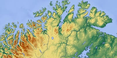 Noord-Noorwegen kaart