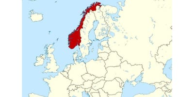 Noorwegen locatie op kaart
