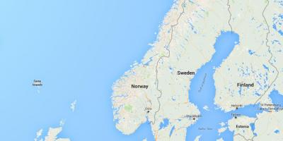 Kaart norge-Noorwegen