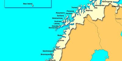 Kaart van kristiansand Noorwegen