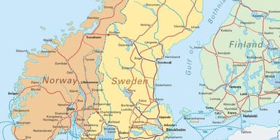 Kaart narvik, Noorwegen