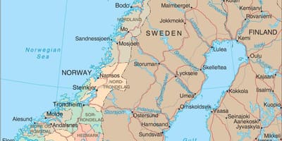 Noorwegen provincies kaart