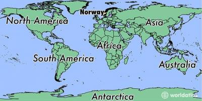 Kaart van Noorwegen locatie op de wereld 