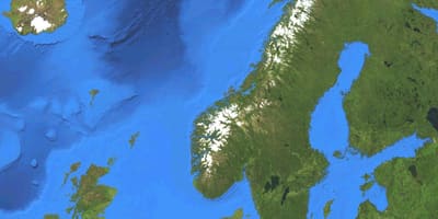 Kaart van Noorwegen satelliet