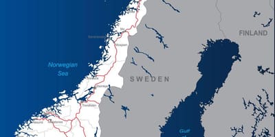 Tolwegen in Noorwegen kaart