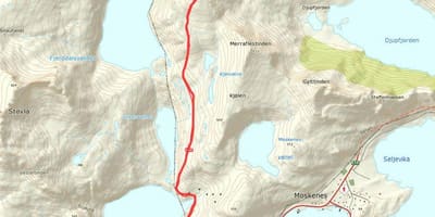 Kaart van Noorwegen wandelpaden